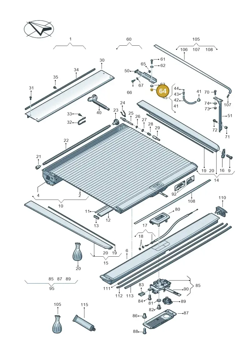 N02300314 — Volkswagen Amarok twin cab (2022-) diagram 894860090, position 64