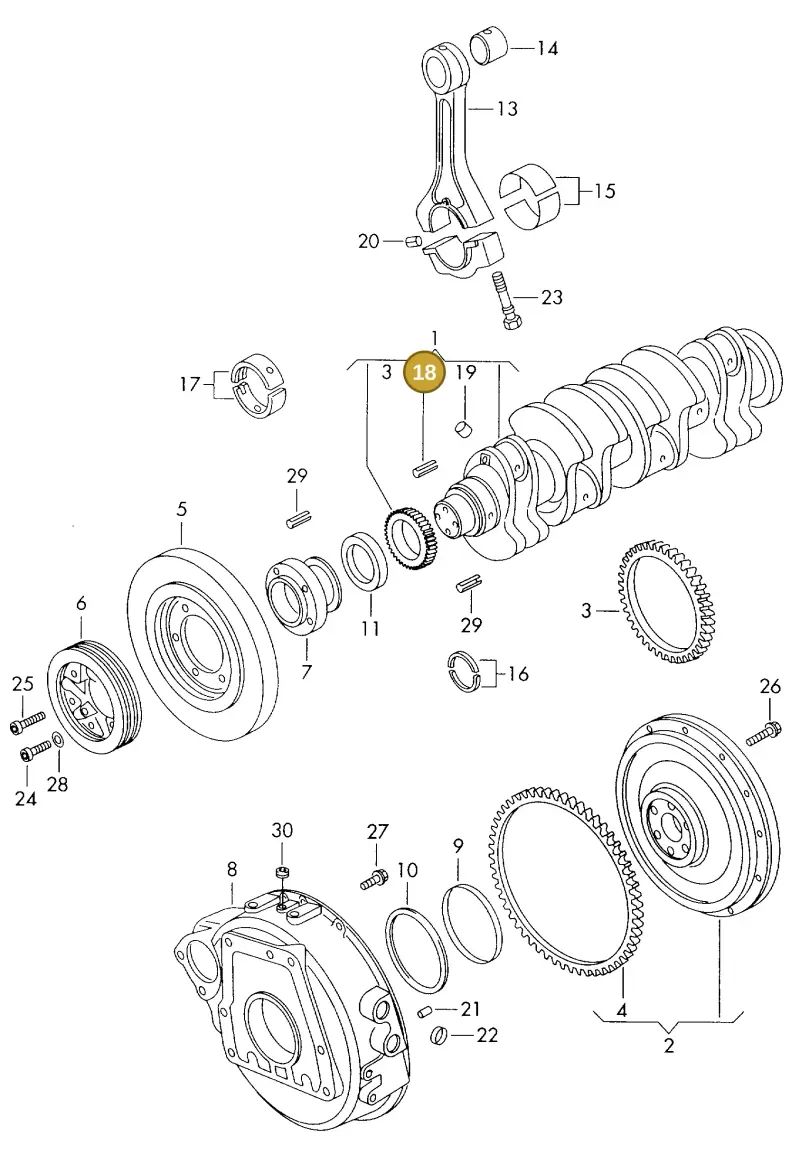 N0232551 — Volkswagen L80 (1995-1999) diagram 085105150, position 18