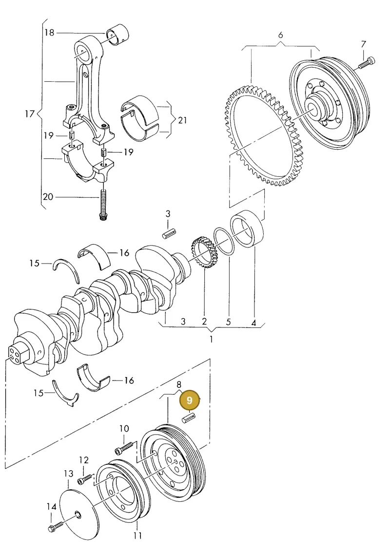 N0232551 — Volkswagen LT, LT 4X4 (1996-2003) diagram 176105300, position 9