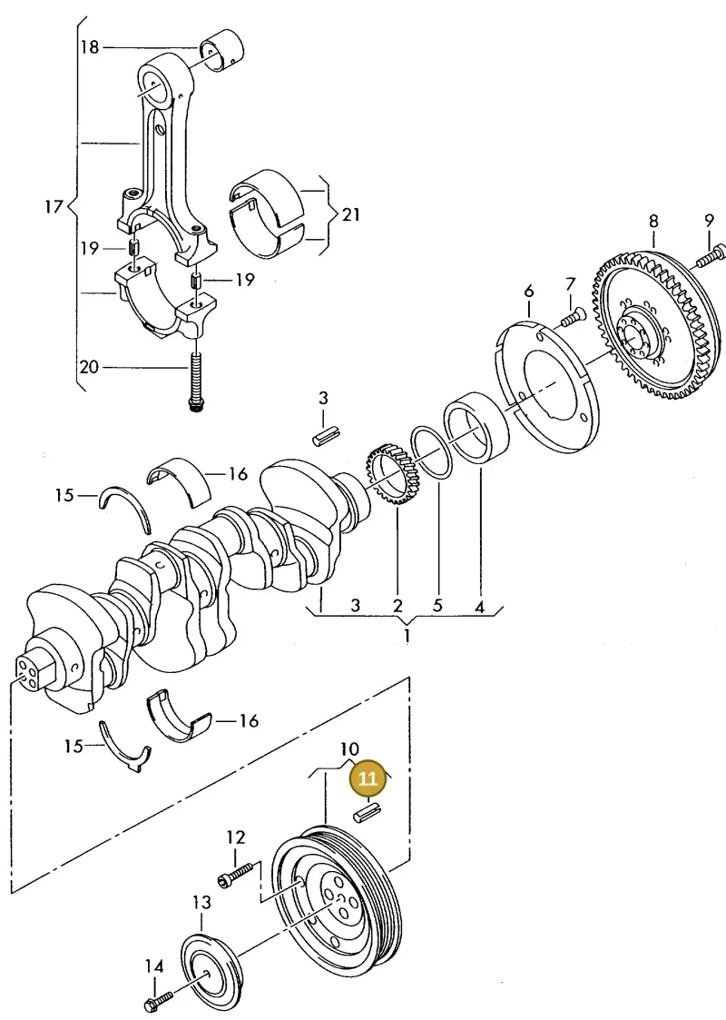 N0232551 — Volkswagen LT, LT 4X4 (2003-2006) diagram 176105350, position 11
