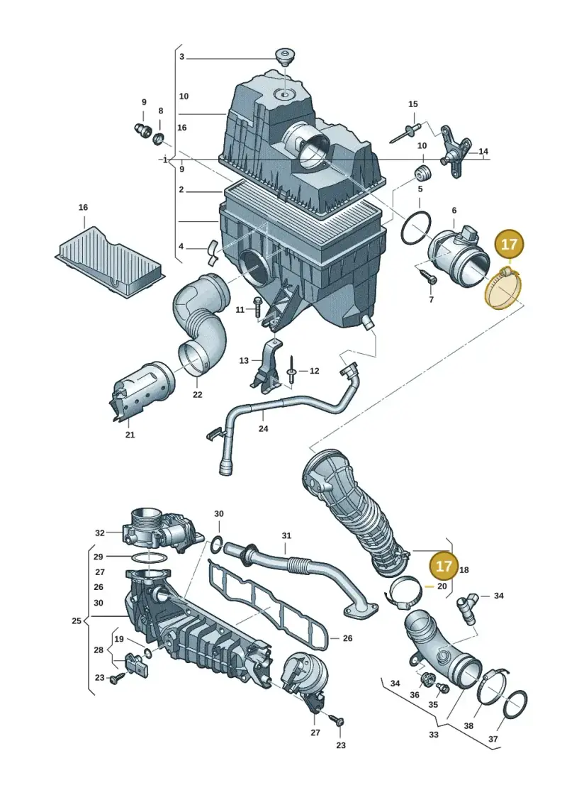 N0245014 — Volkswagen Transport. multivan (2019-2024) diagram 7fp129000, position 17