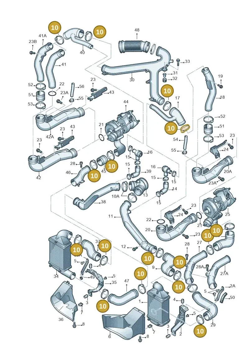 N0245033 — Audi RS4 AV. QU. (2000-2001) diagram 219145750, position 10