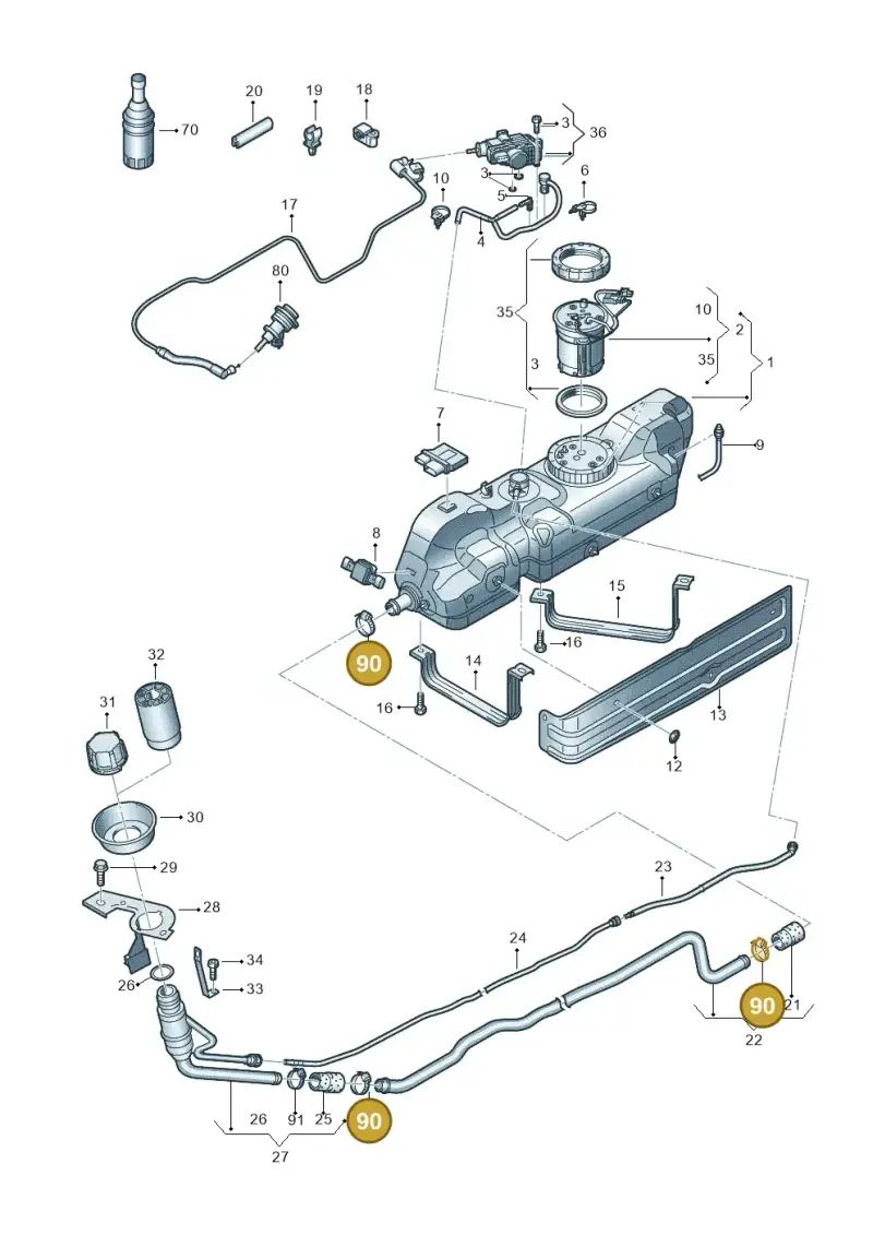 N0245076 — Volkswagen Crafter 35 panel (2011-2016) diagram 483201110, position 90