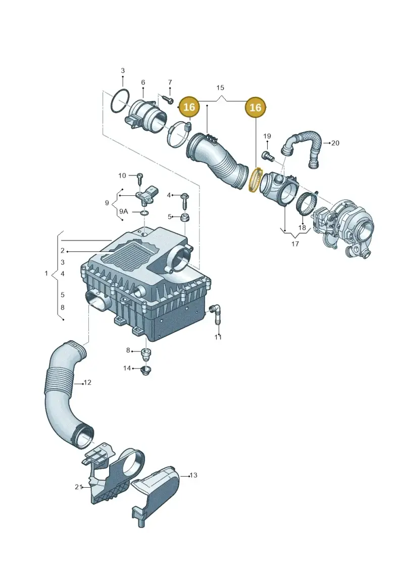 N0245085 — Volkswagen Amarok twin cab (2022-) diagram 894129100, position 16