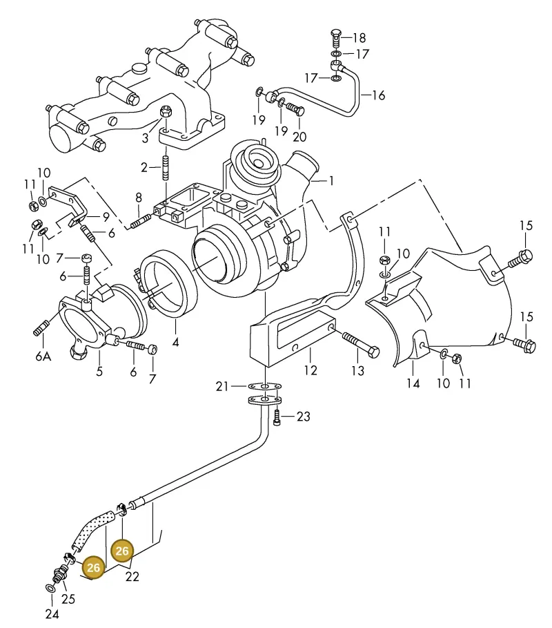 N0245107 — Volkswagen LT, LT 4X4 (2003-2006) diagram 176145380, position 26