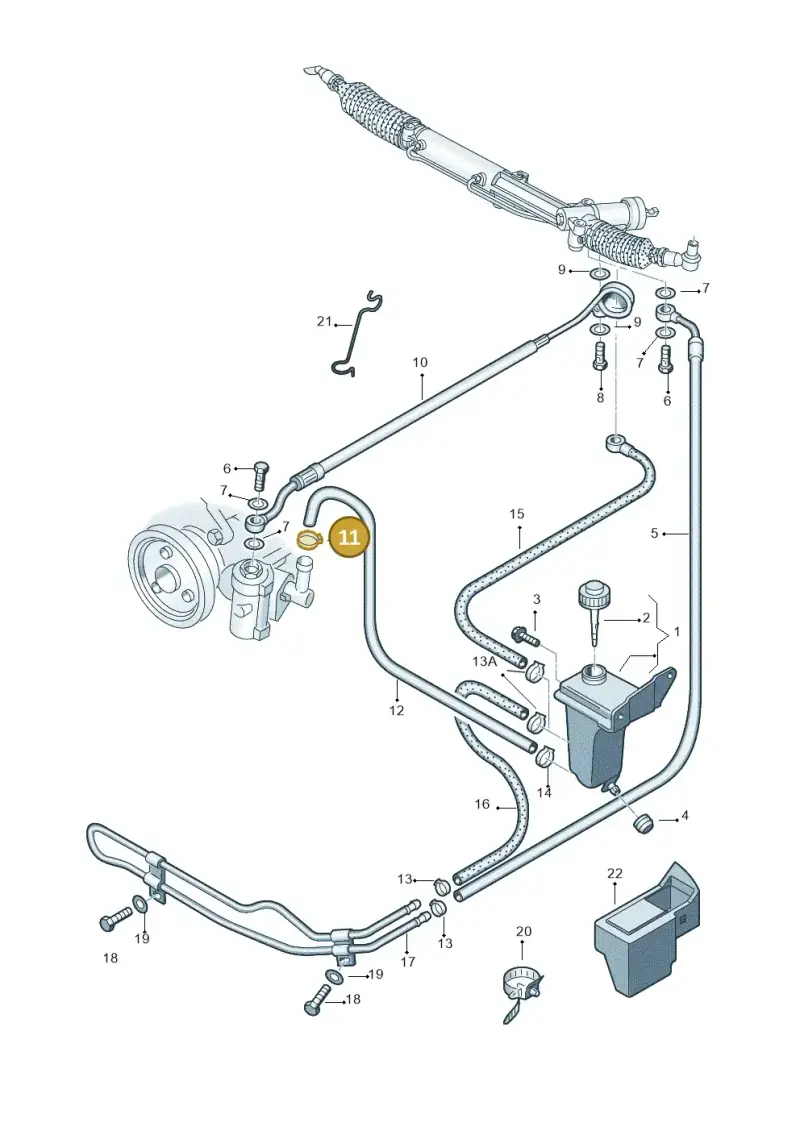 N0245107 — Volkswagen PASSAT                 00> (2000-) diagram 218422500, position 11