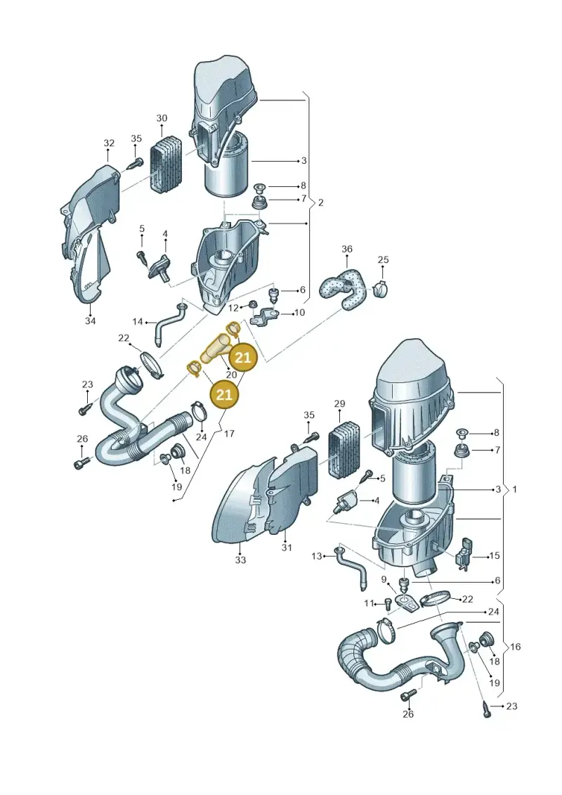 N0245203 — Audi A8/S8/qu. lang (2003-2007) diagram 291129300, position 21