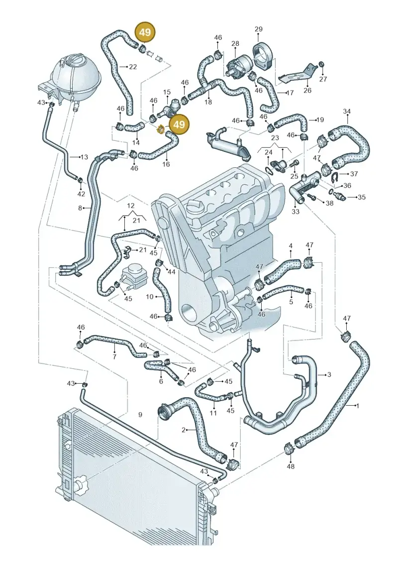 N0245203 — Volkswagen Crafter 35 panel (2011-2016) diagram 483121250, position 49