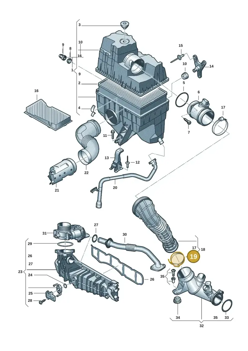 N0245226 — Volkswagen Transport. multivan (2019-2024) diagram 7ep129020, position 19