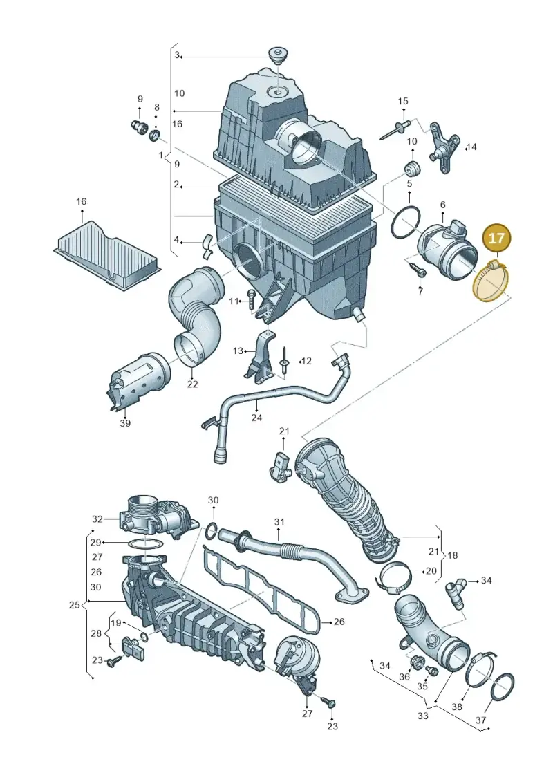 N0245264 — Volkswagen Caravelle (2015-2019) diagram 861129300, position 17