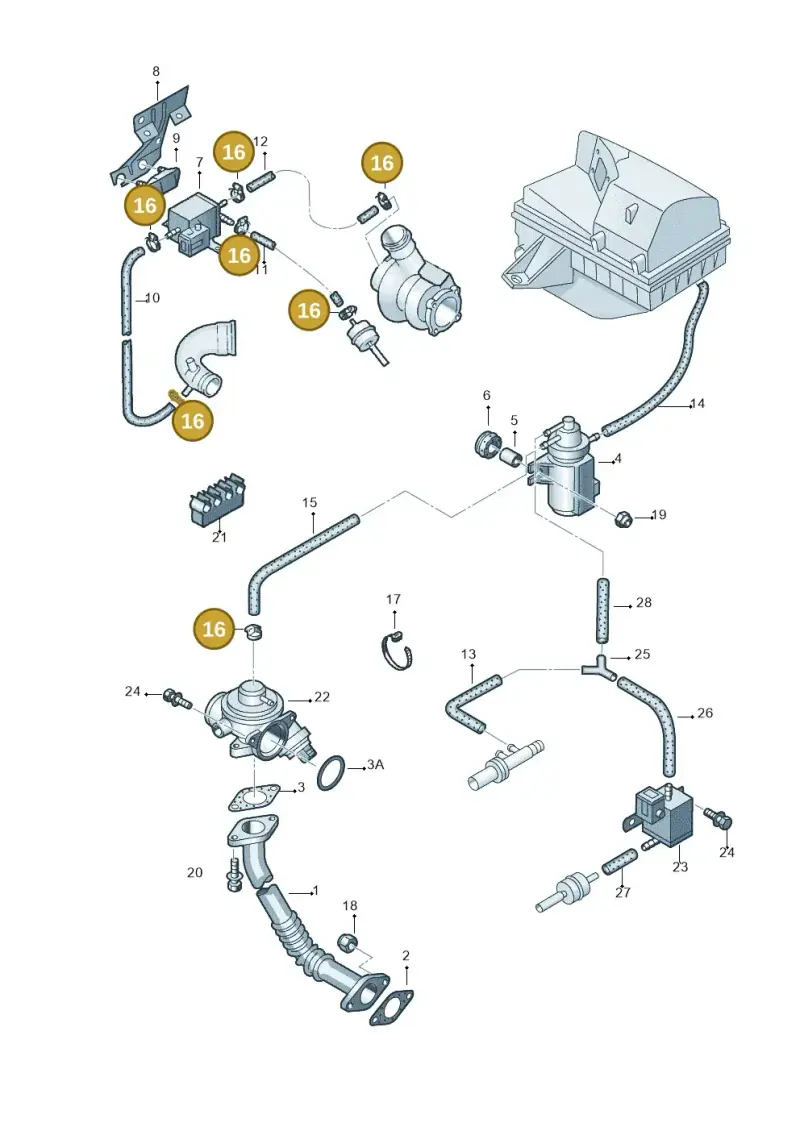 N0245281 — Volkswagen POLO CLASSIC           06> (2005-) diagram 194131100, position 16