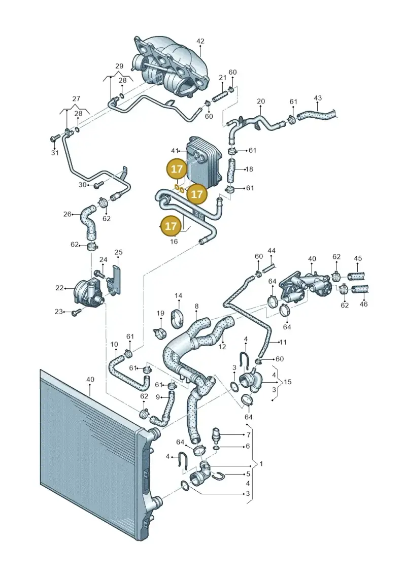 N0282012 — Volkswagen Golf Cabriolet (2011-2016) diagram 625121150, position 17