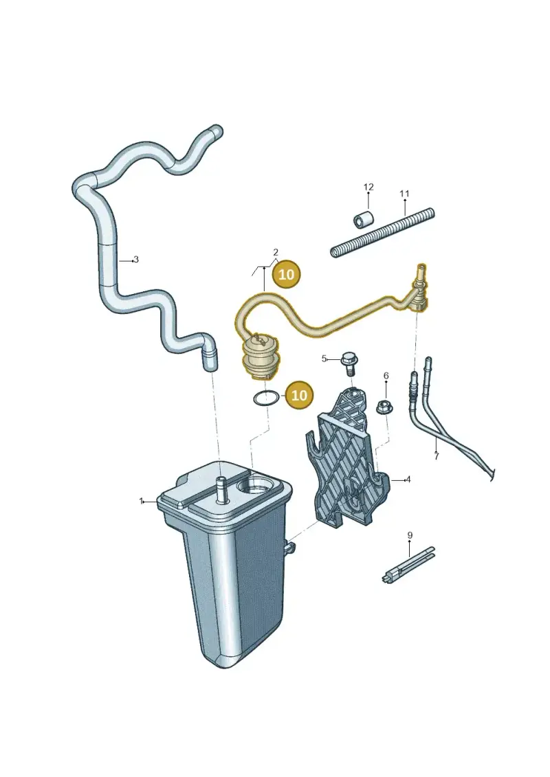 N0282231 — Volkswagen Jetta 1.6 (2014-2018) diagram 789201095, position 10