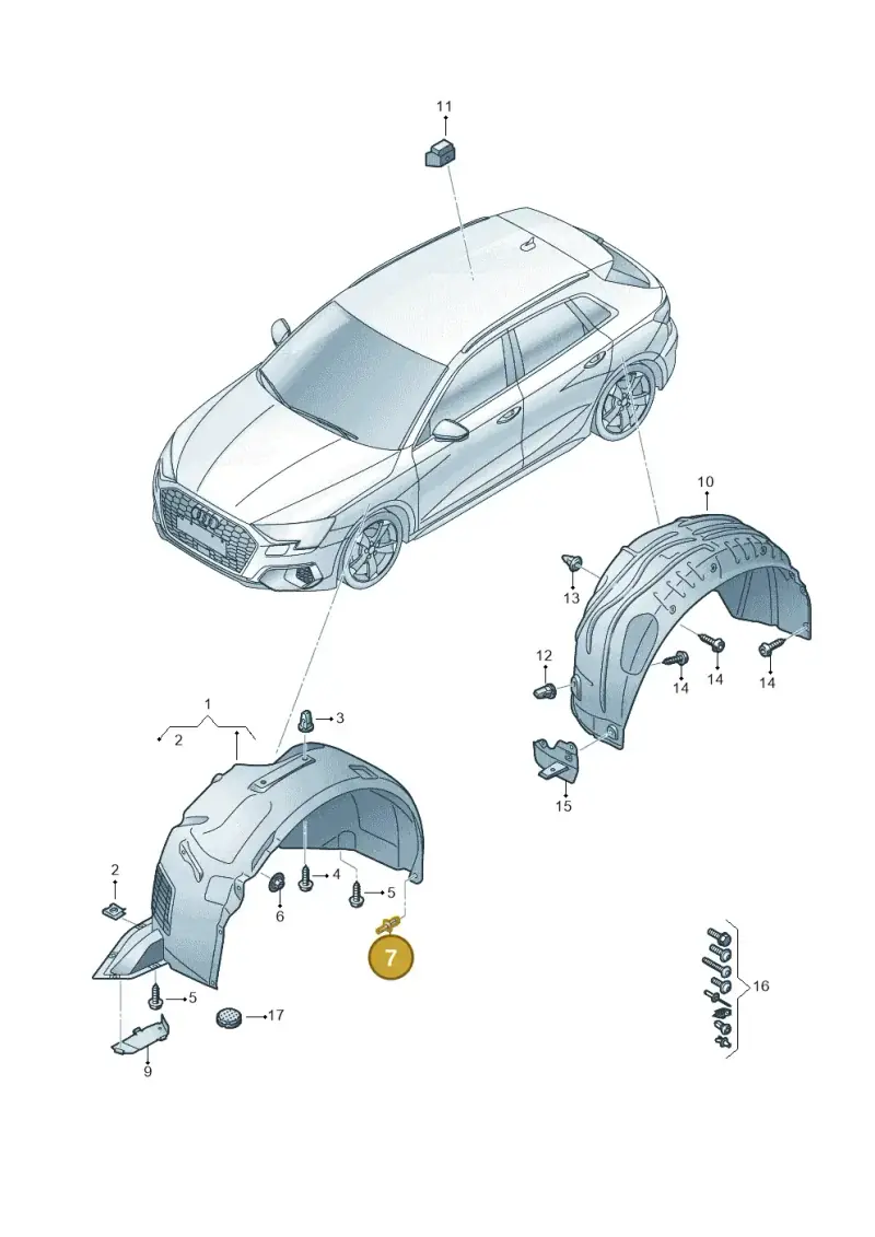 N0385053 — Audi A3 Sportback (2019-2025) diagram 596821500, position 7
