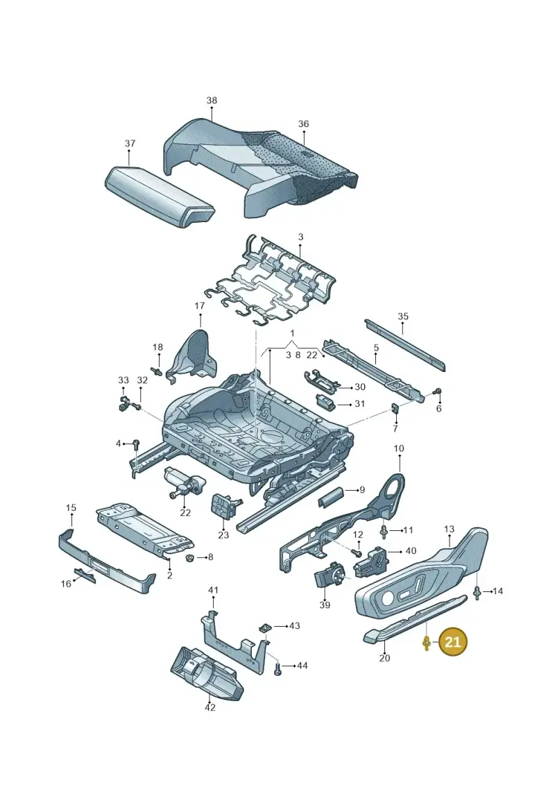 N0385053 — Audi Q4 Sportback (2021-2025) diagram 596881100, position 21