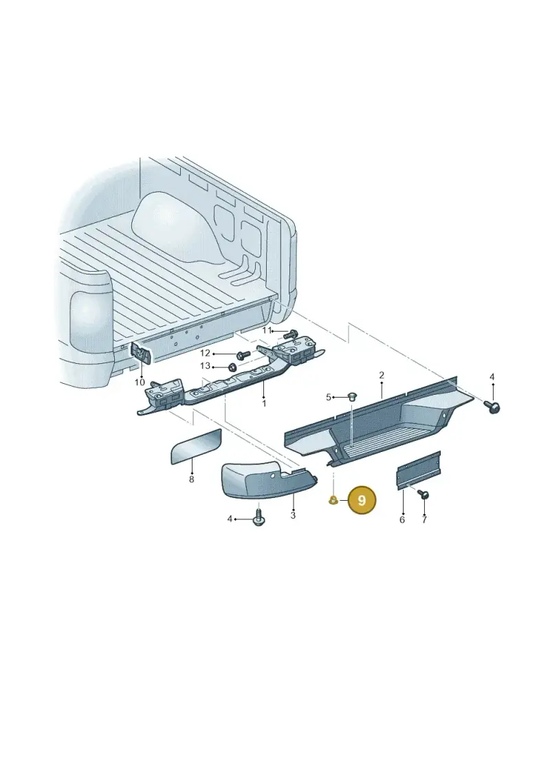 N0385491 — Volkswagen Amarok twin cab (2022-) diagram 2ha807055, position 9