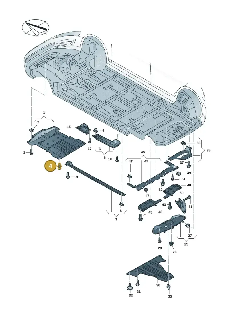 N0385494 — Volkswagen ID.7 Limousine Pro (2023-) diagram 14b825000, position 4