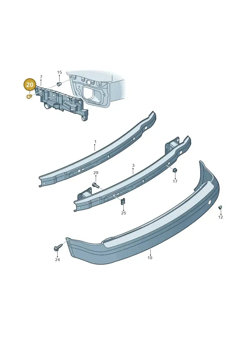 N0385501 — Volkswagen Caddy panel van (2008-2010) diagram 443807500, position 20