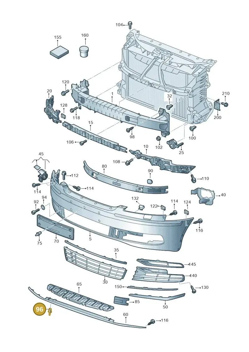 N0385501 — Volkswagen Phaeton 4motion (2010-2016) diagram 710807000, position 96