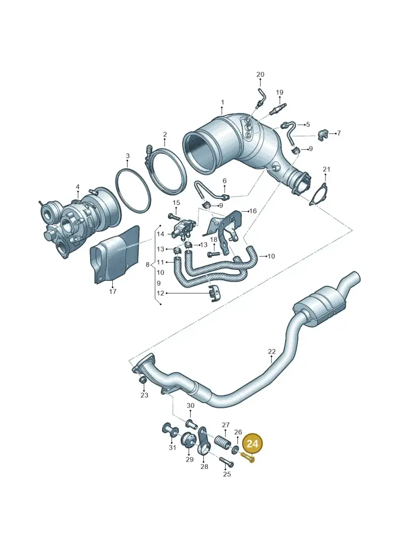 N0403016 — Audi RS4 Avant (2017-2025) diagram 438253495, position 24