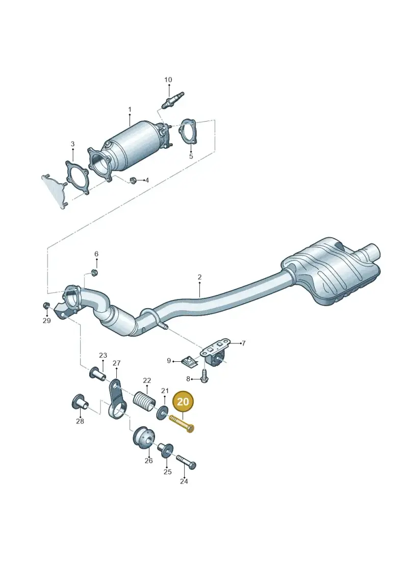 N0403016 — Audi A7 Sportback (2014-2018) diagram 788253550, position 20