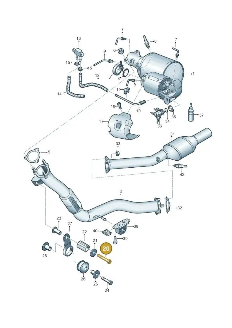 N0403016 — Audi A6 Avant (2012-2018) diagram 788253730, position 20