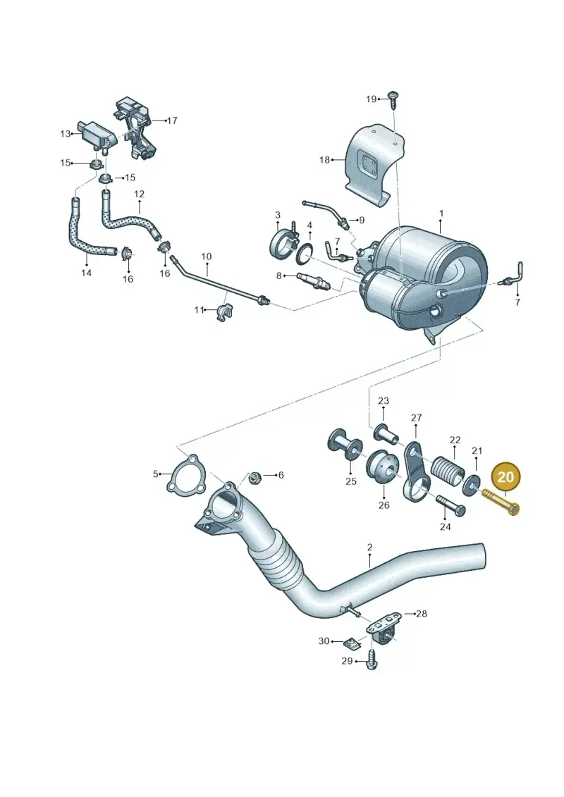 N0403016 — Audi A6 (2018-2025) diagram 435253710, position 20