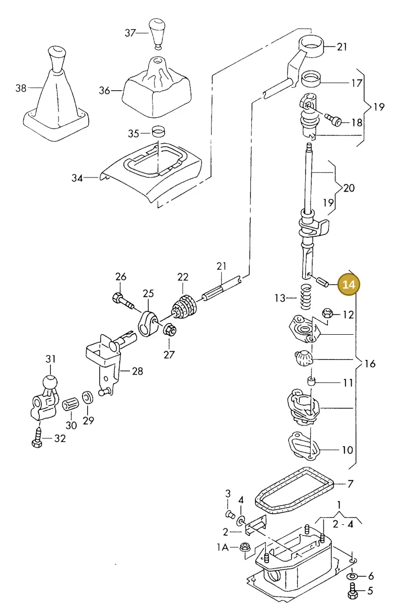 N0433141 — Volkswagen GOLF VAR./VENTO (1996-1999) diagram 121711200, position 14