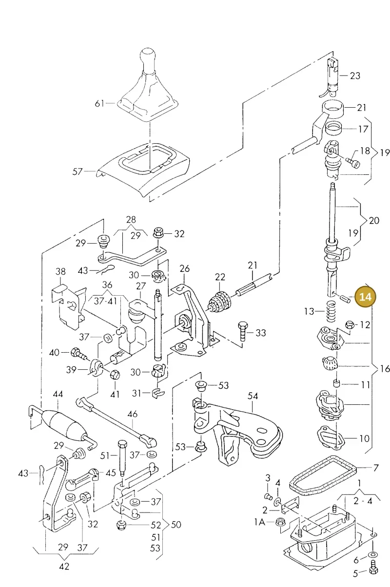 N0433141 — Volkswagen GOLF CABRIO (2002-2002) diagram 214711220, position 14