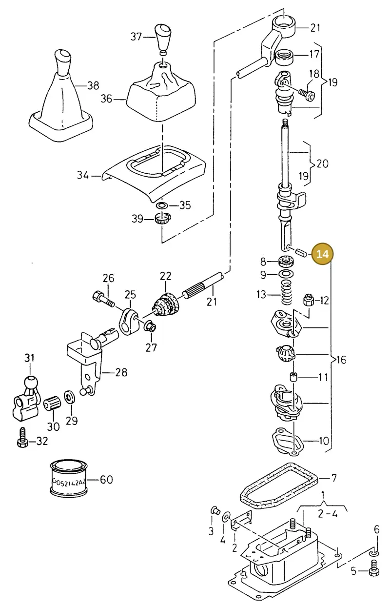 N0433141 — Volkswagen POLO CLASSIC/VARIANT (1999-2001) diagram 242711200, position 14