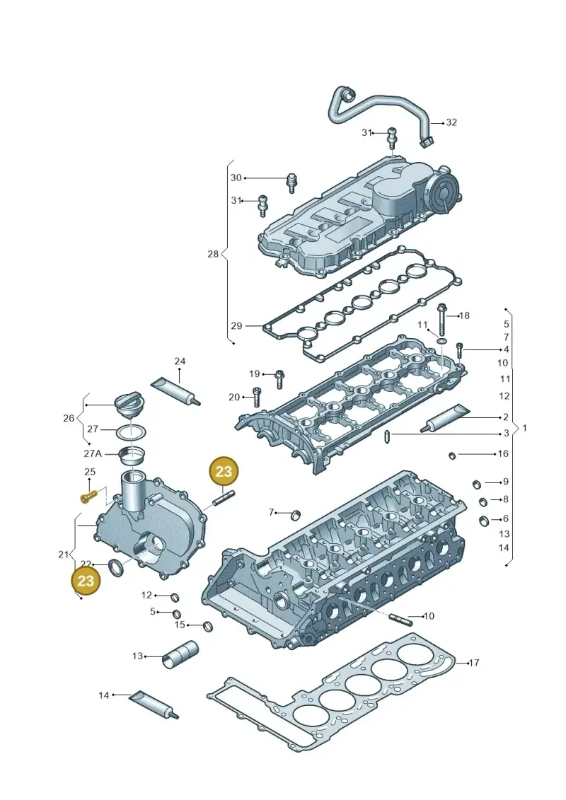 N0443954 — Volkswagen Beetle (2016-2019) diagram 474103680, position 23