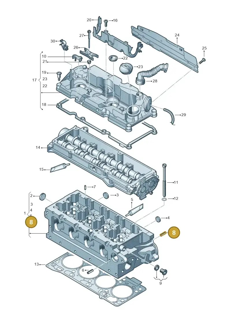 N0444076 — Volkswagen Tiguan 2.0 4Motion (2017-2024) diagram 793103650, position 8