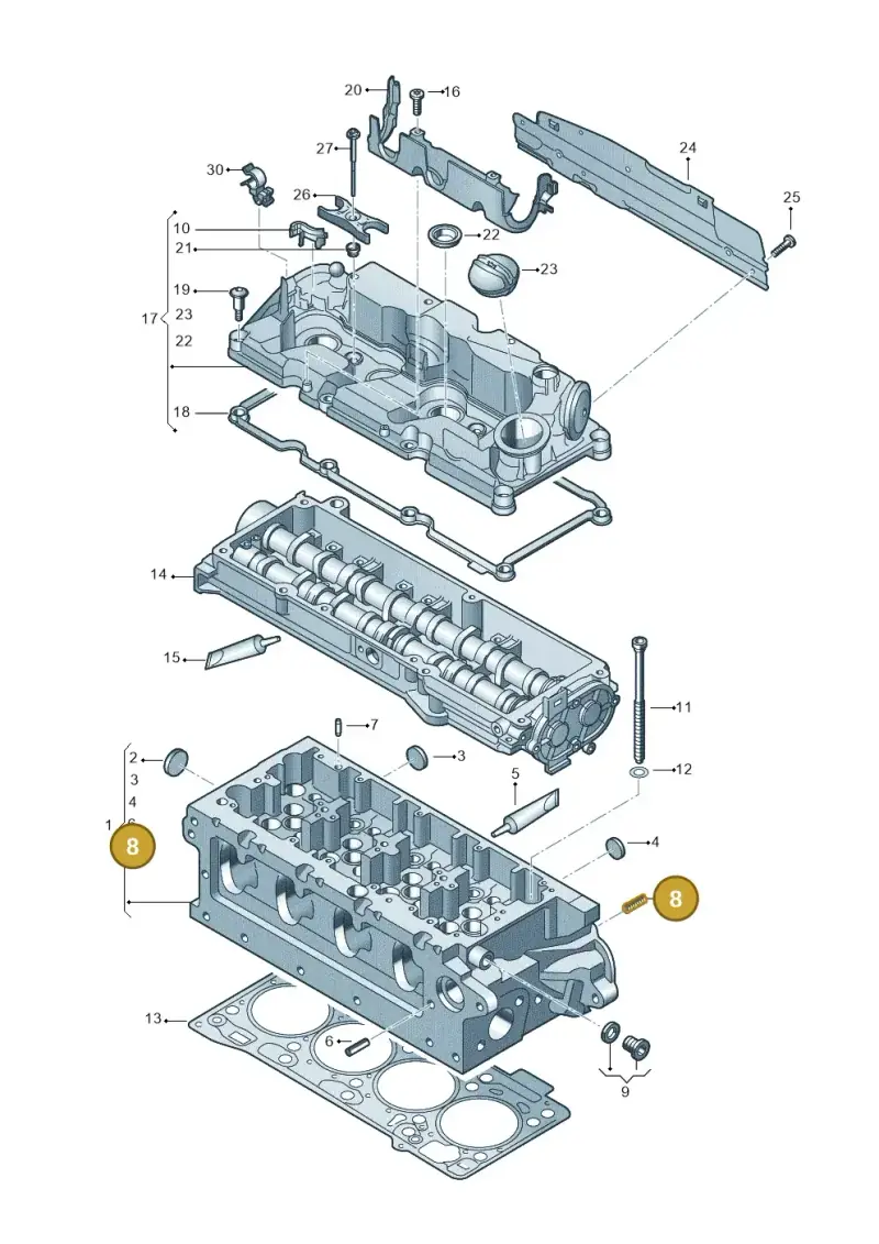 N0444076 — Volkswagen Arteon (2017-2023) diagram 828103650, position 8