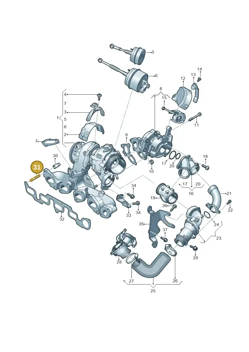 N0444076 — Volkswagen Tiguan 2.0 4Motion (2017-2024) diagram 884145540, position 31
