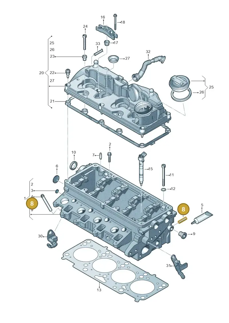 N0444076 — Volkswagen Amarok twin cab (2022-) diagram 749103500, position 8