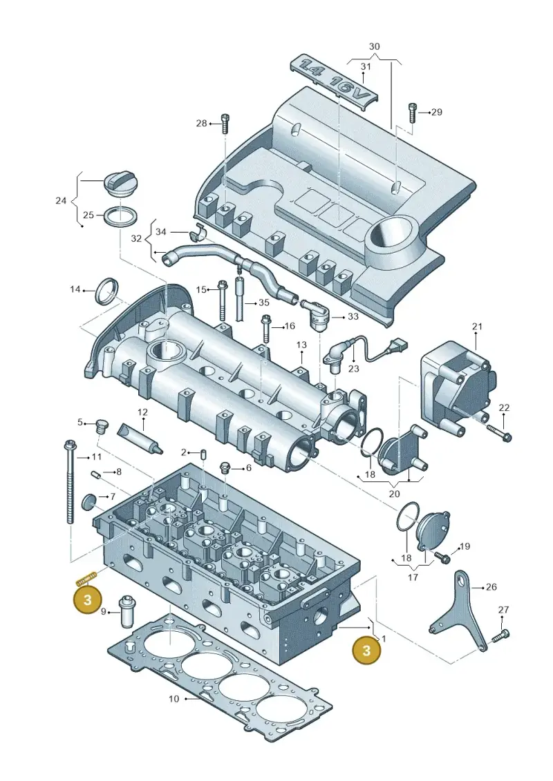 N0444104 — Volkswagen New Beetle             06> (2005-) diagram 269103350, position 3