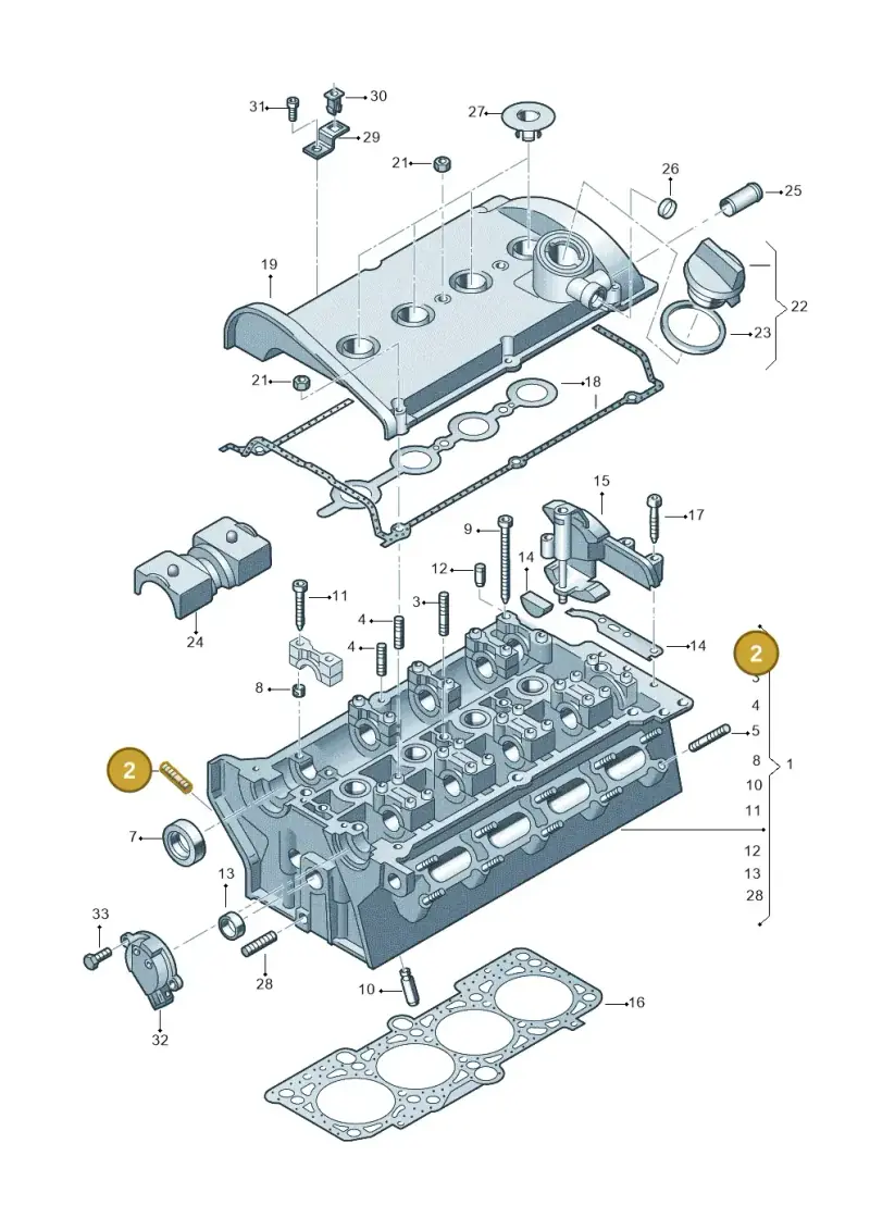N0444115 — Volkswagen Polo (2008-2009) diagram 194103500, position 2