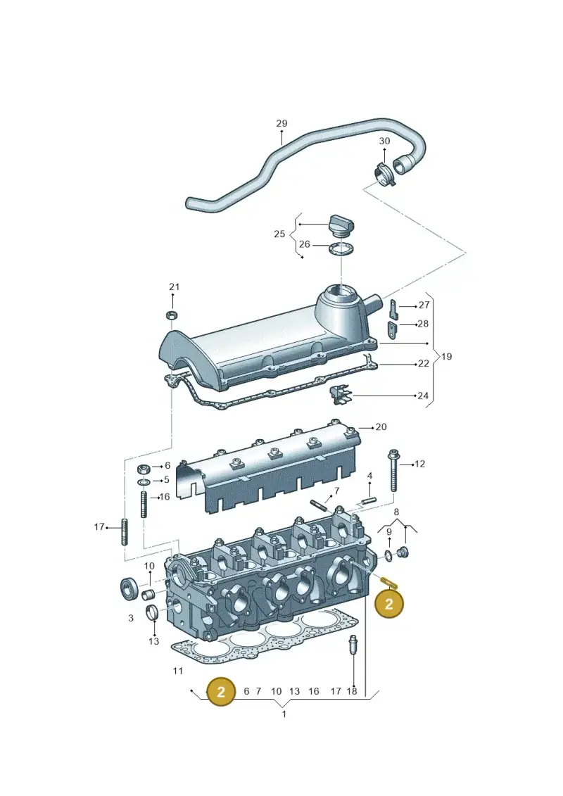 N0444115 — Volkswagen Jetta (2014-2017) diagram 244103300, position 2