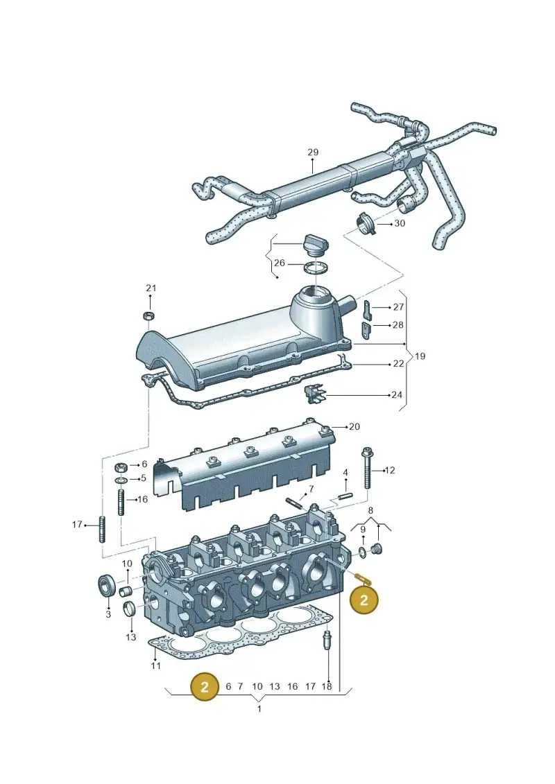 N0444115 — Volkswagen Transp. caravelle (2011-2015) diagram 410103350, position 2