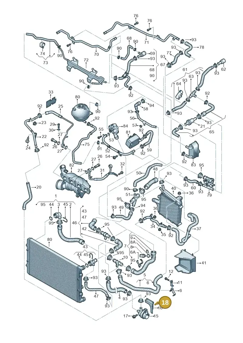 N0447276 — Volkswagen Scirocco 2.0 (2014-2017) diagram 649121340, position 18