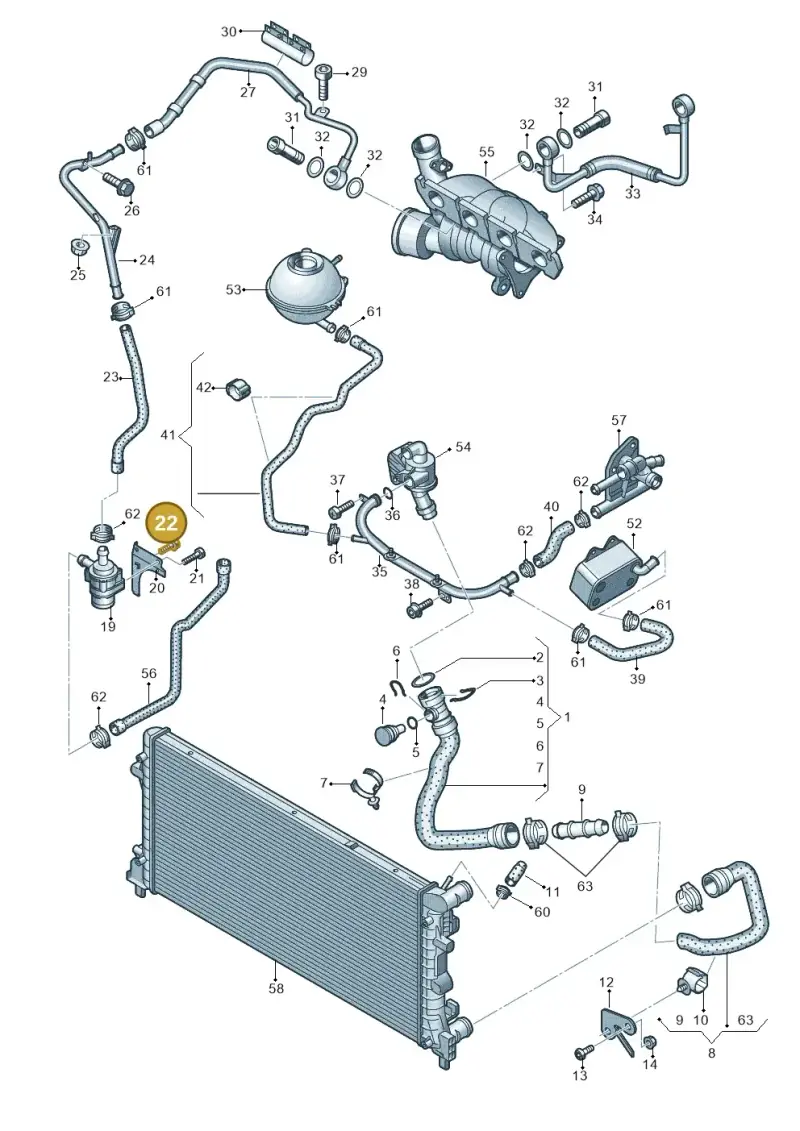 N0447276 — Volkswagen Polo (2012-2014) diagram 708121500, position 22