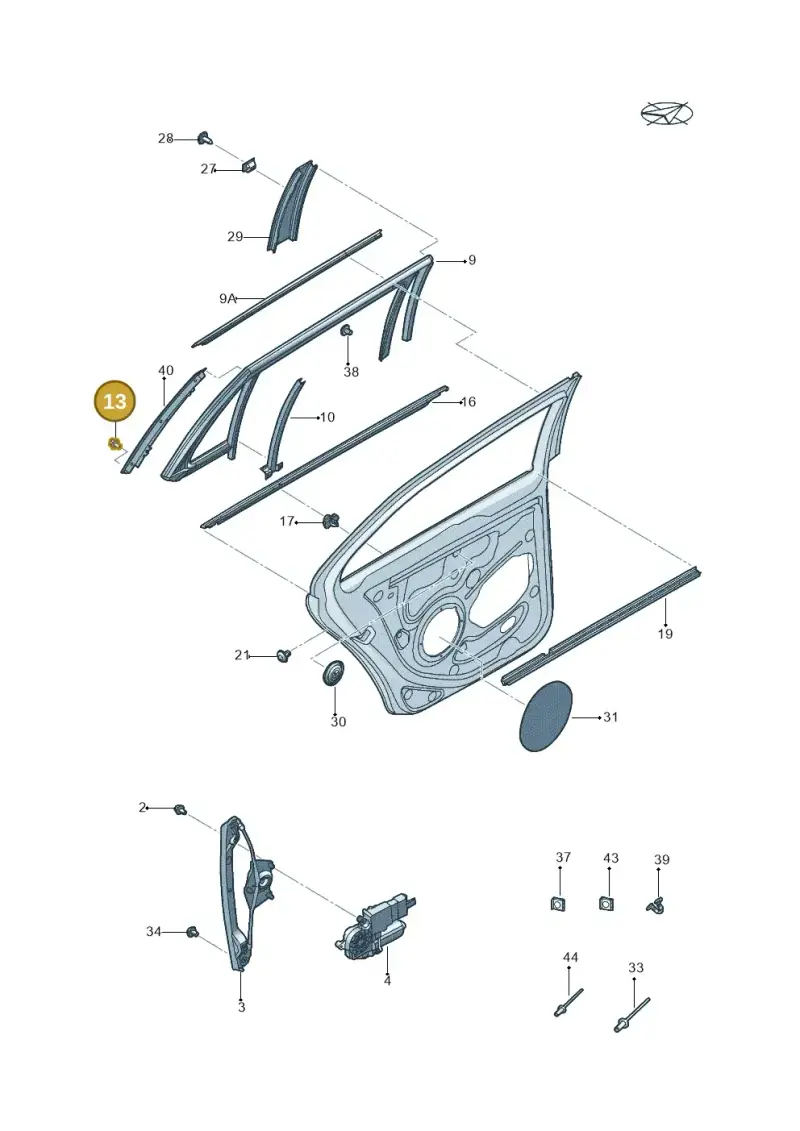 N0901486 — Volkswagen Golf estate (2009-2013) diagram 684839600, position 13