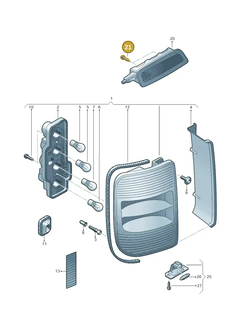 N0902985 — Volkswagen Caddy Maxi Kombi (2010-2015) diagram 443945000, position 21