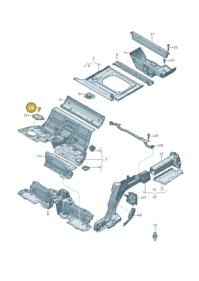 N0902985 — Audi A8 (2017-2025) diagram 838803260, position 16