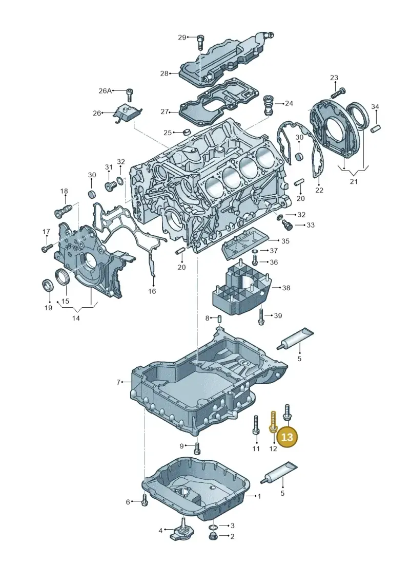 N0903168 — Volkswagen Phaeton 4motion (2010-2016) diagram 274103100, position 13