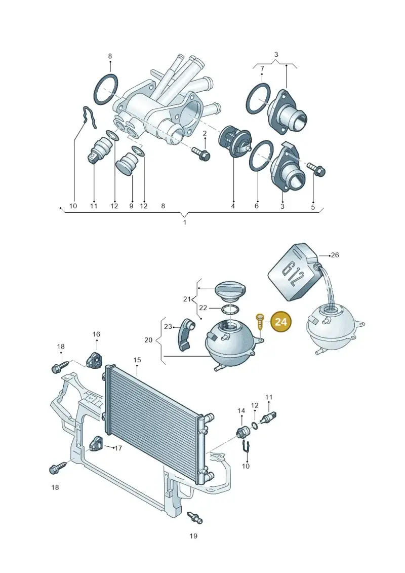N10003203 — Volkswagen New Beetle             06> (2005-) diagram 194121700, position 24