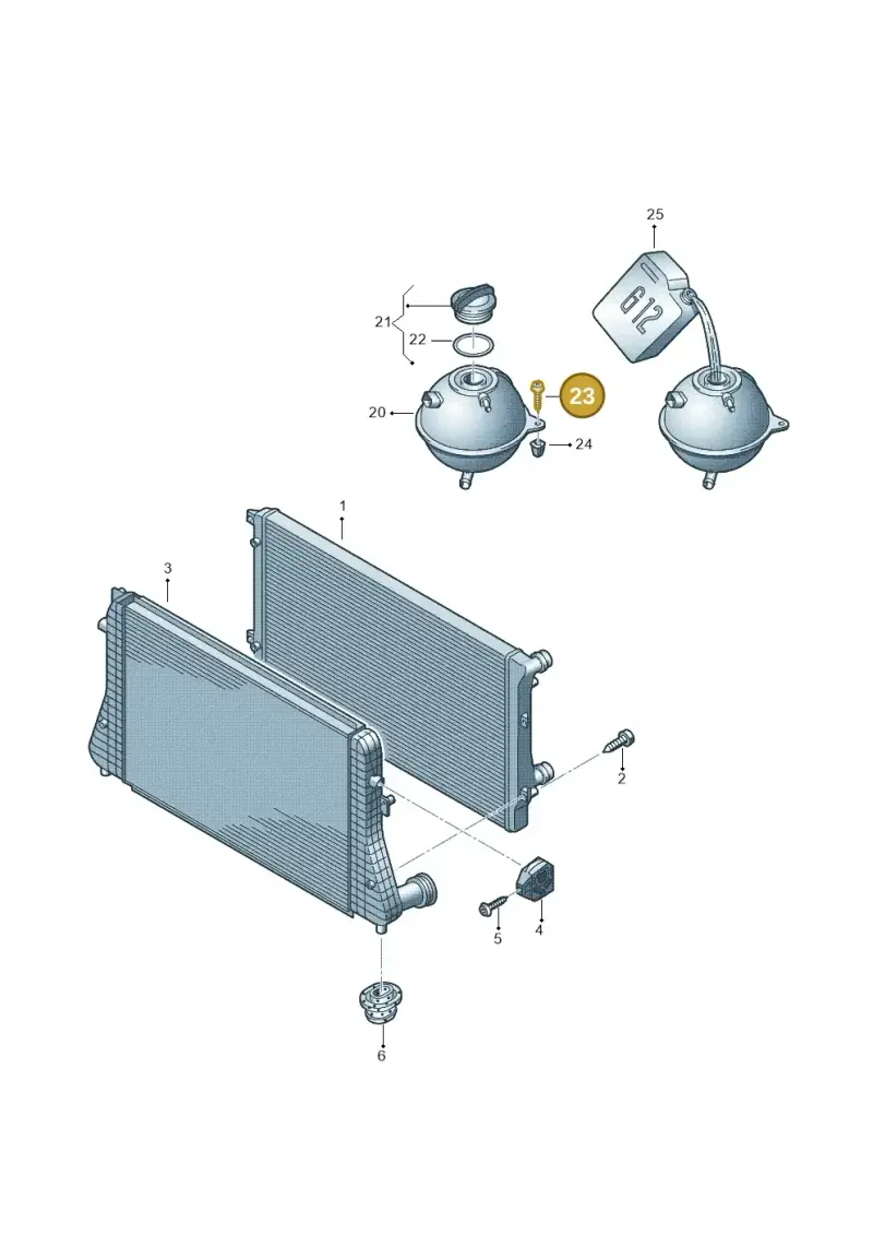 N10003203 — Audi A3/S3/quattro (2005-2007) diagram 412121720, position 23