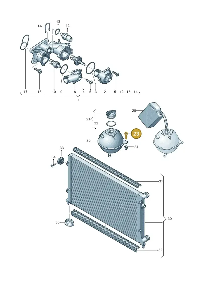 N10003203 — Skoda Superb (2013-2015) diagram 409121700, position 23