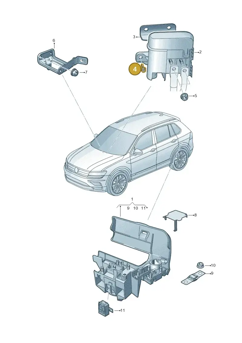 N10005306 — Volkswagen Tiguan 2.0 4Motion (2017-2024) diagram 884937300, position 4