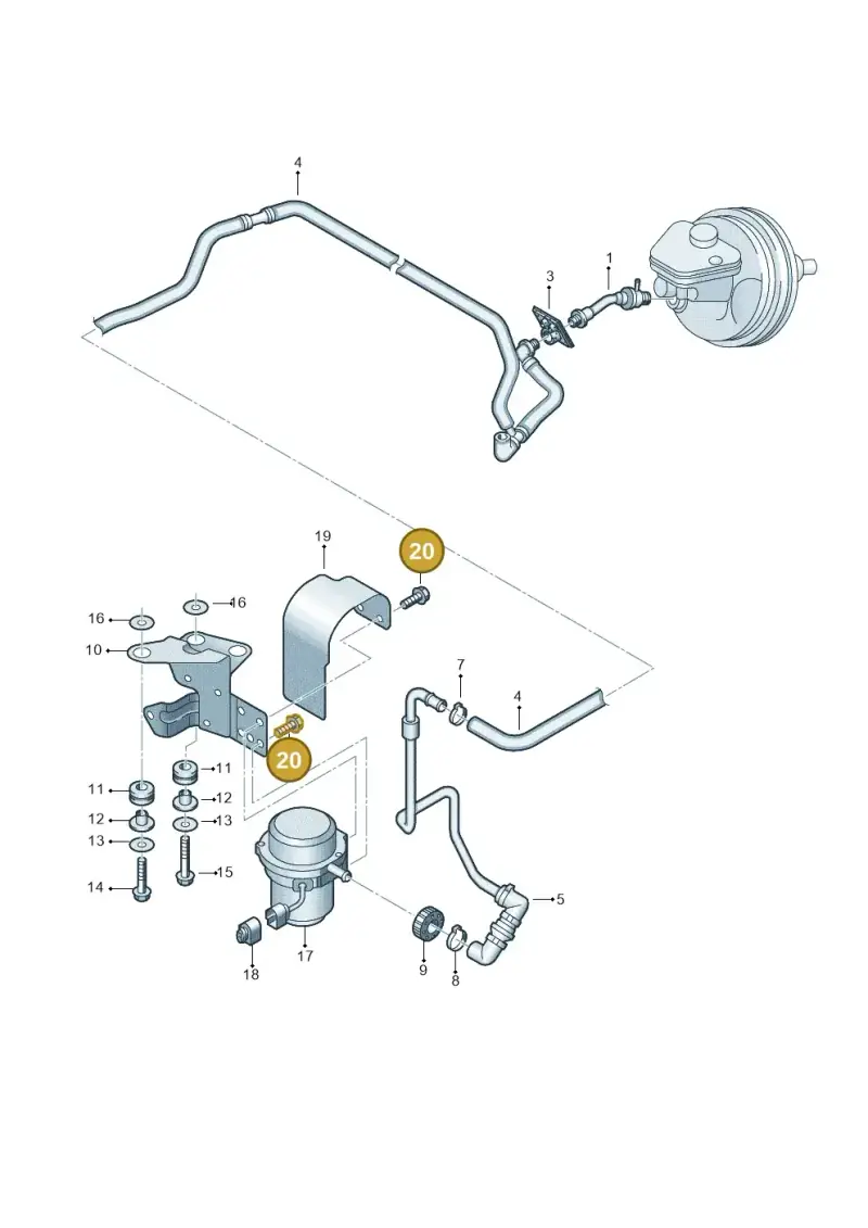 N10009102 — Audi A8/S8/qu. lang    08> (2007-) diagram 291611850, position 20